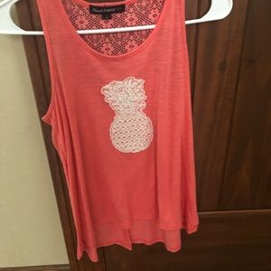 coral tank top